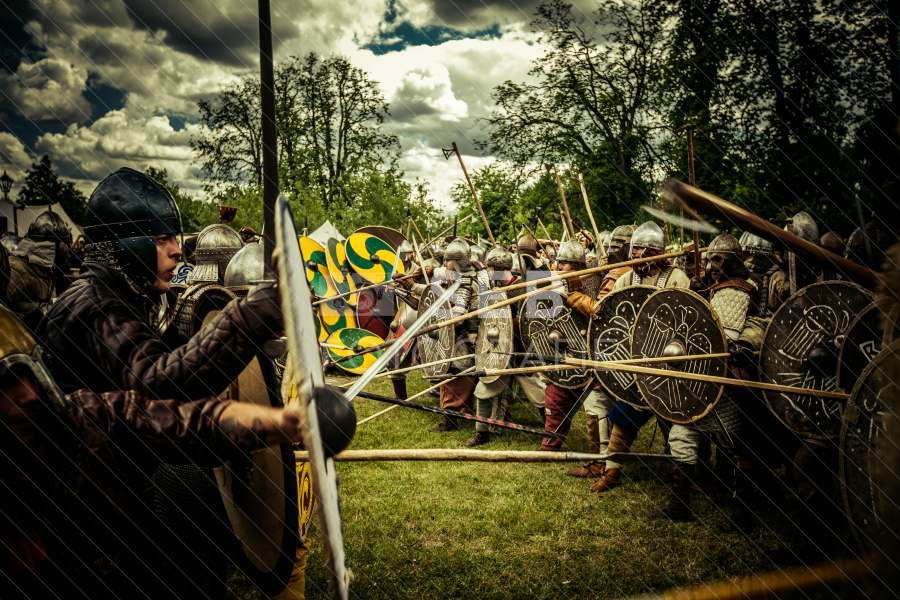 Kämpfer beim Burgfest 2012