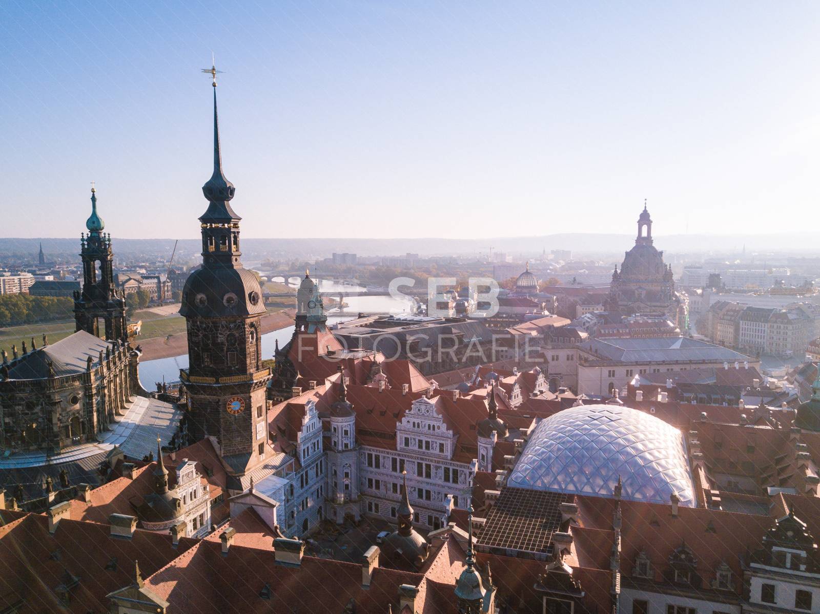 Stadtschloss Dresden von oben