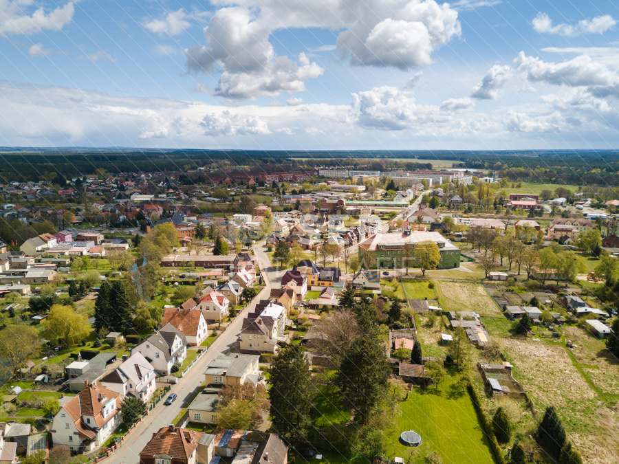 Blick über Neustadt-Glewe im Frühling
