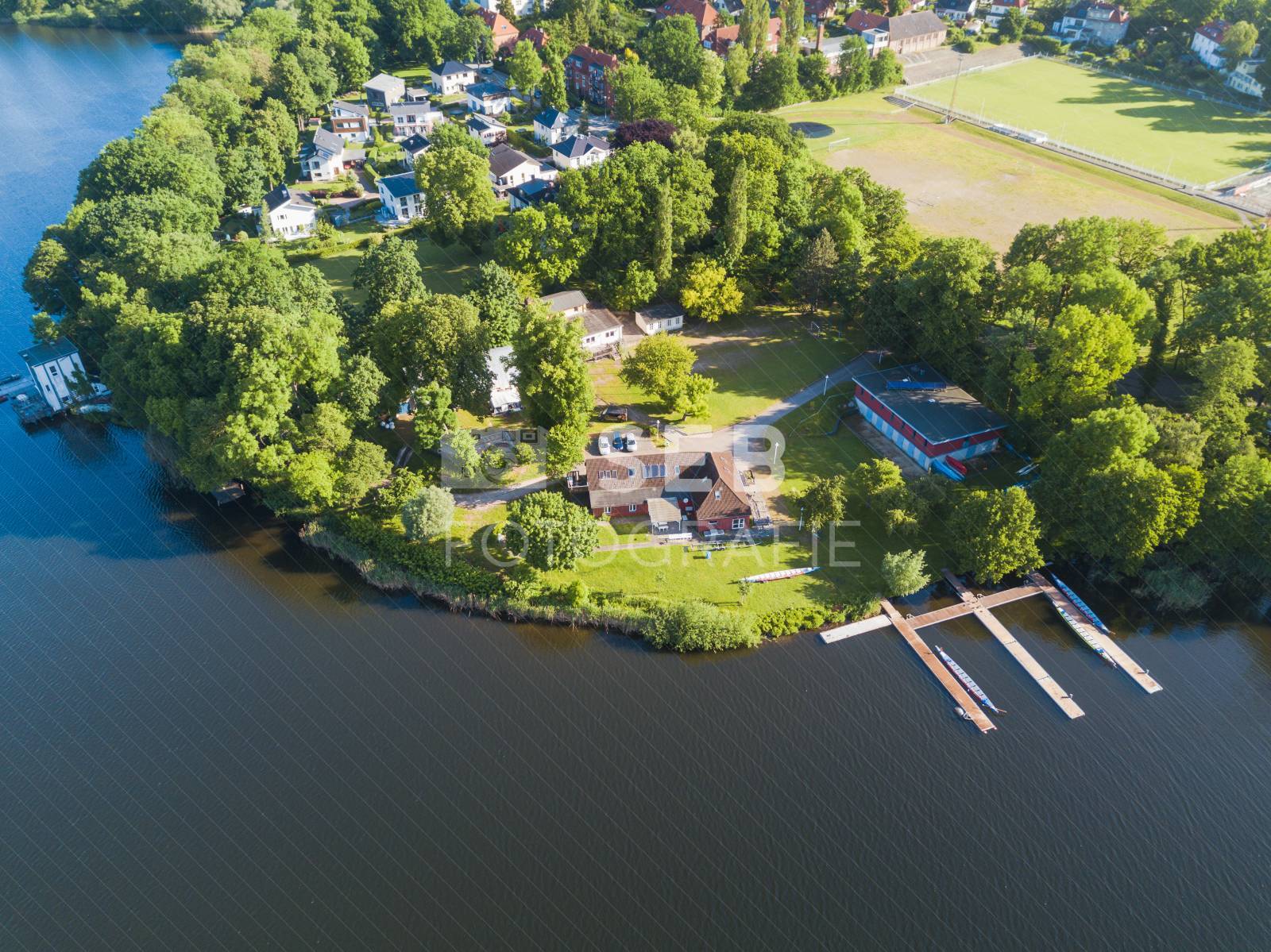 Blick zur Kanurenngemeinschaft Schwerin