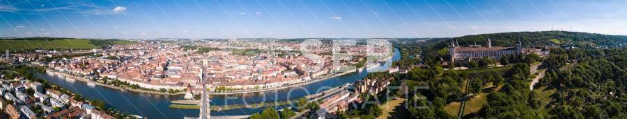 180-Grad-Panorama Würzburg