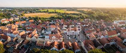 Blick zum Rathaus Neustadt-Glewe