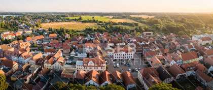 Blick zum Rathaus Neustadt-Glewe