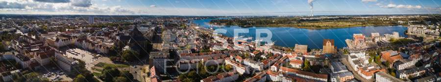 Blick über Rostock, Marktplatz
