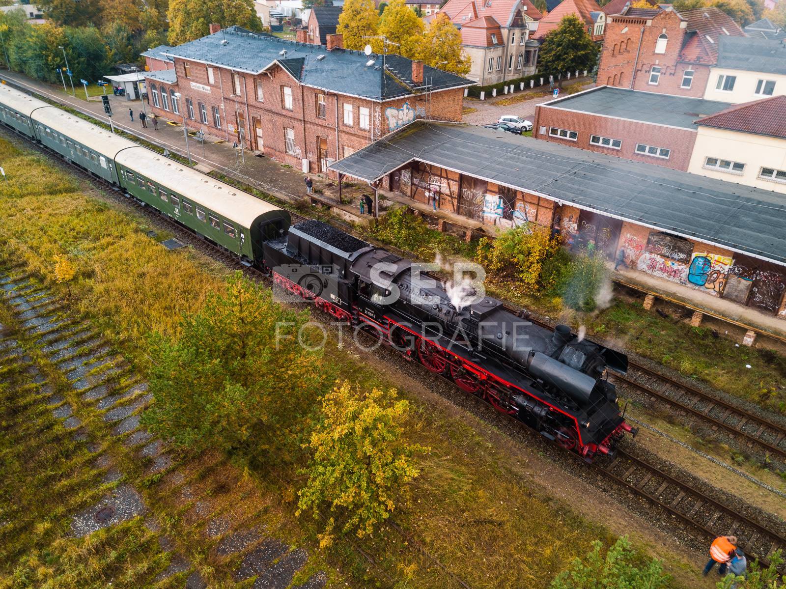 Dampflok am Bahnhof Neustadt-Glewe