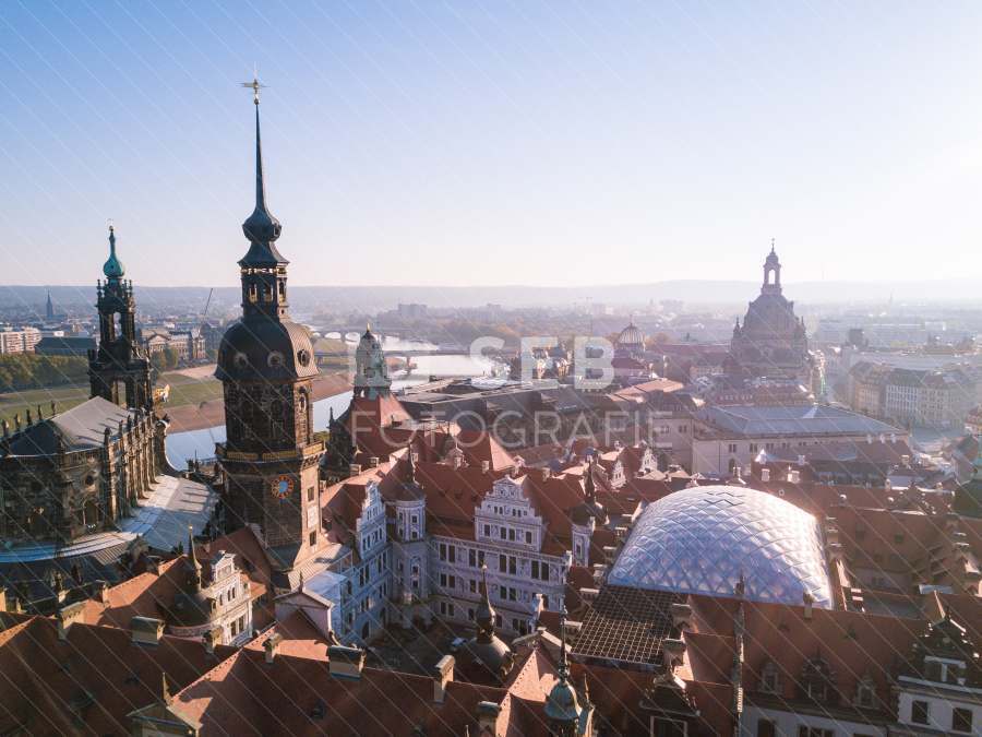 Stadtschloss Dresden von oben