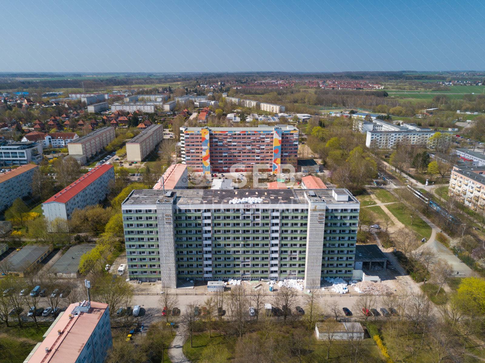 Plattenbau in Schwerin Lankow