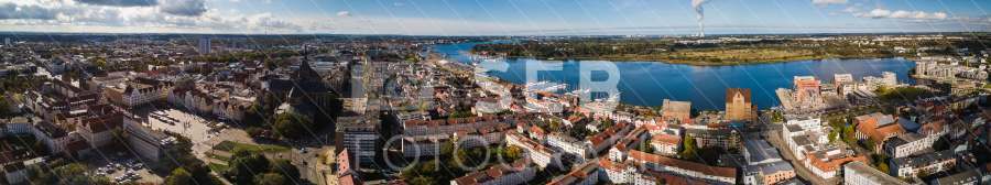 Blick über Rostock, Marktplatz