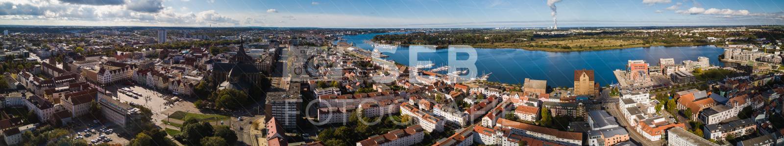 Blick über Rostock, Marktplatz