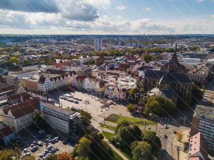 Blick über Rostock, Marktplatz